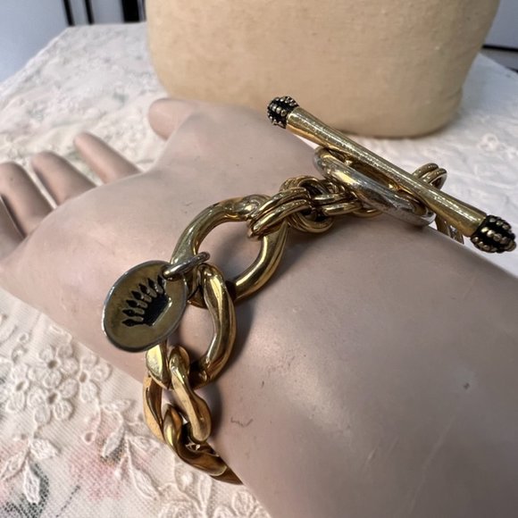 Juicy Couture Bracelet Gold Plated LinksGold Bow with Crystals - Picture 4 of 11